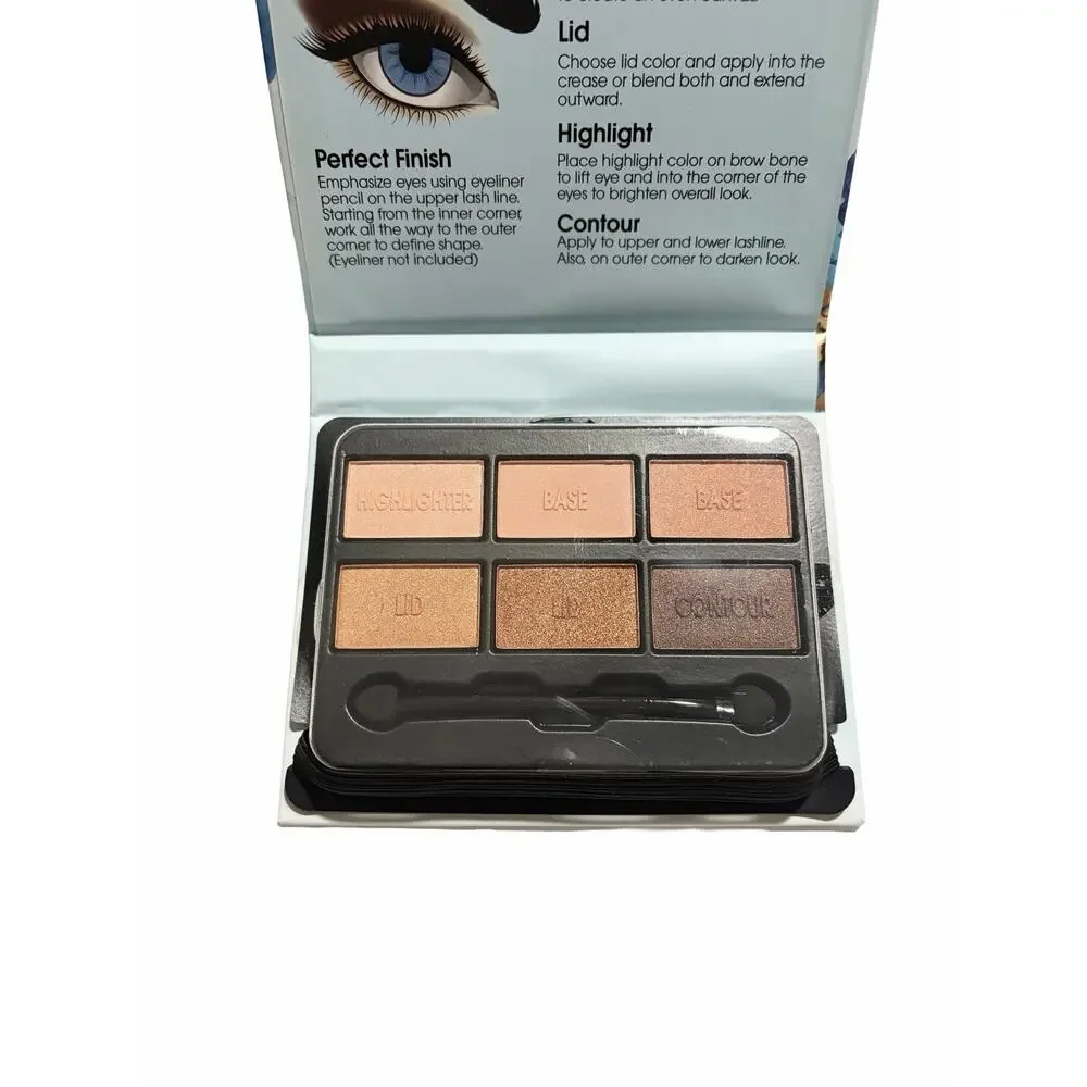 Giordano Colors Illuminated Eyeshadow Palette 6 Neutral Shimmer Matte Shades
